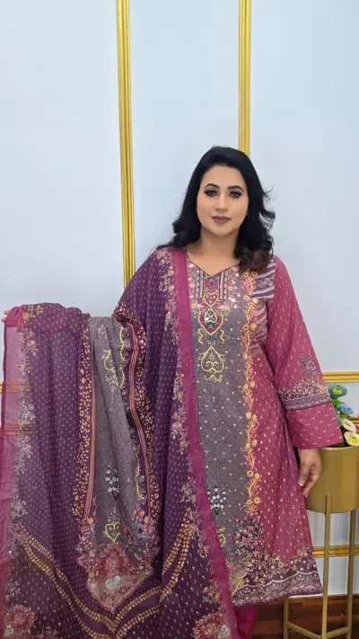 Premium Pure Cotton Unstitched Three Piece